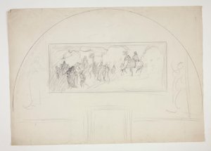 Zaplanuj instalację jednego z murali The Quest of the Holy Graal w Bibliotece Publicznej w Bostonie autorstwa Edwin Austin Abbey