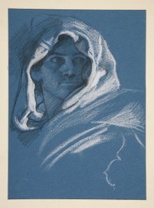 Portret młodego mężczyzny z kapturem autorstwa Edwin Austin Abbey