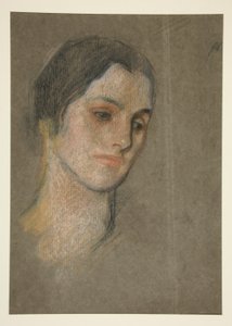 Portret niezidentyfikowanej kobiety autorstwa Edwin Austin Abbey