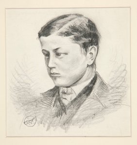 Portret niezidentyfikowanego młodego chłopca autorstwa Edwin Austin Abbey