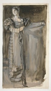 Studium wstępne dla Otella (?) autorstwa Edwin Austin Abbey