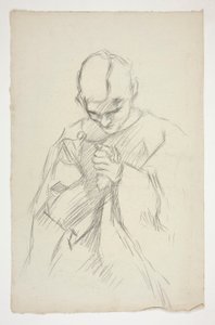 Postać w szacie, modląca się: studium do serii murali The Quest of the Holy Graal w Bibliotece Publicznej w Bostonie autorstwa Edwin Austin Abbey