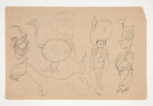 Arkusz Doodles autorstwa Edwin Austin Abbey