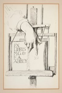 Szkic do Ekslibrisu: M.G. i EA Opactwo autorstwa Edwin Austin Abbey