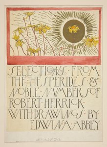Szkic do ilustracji do Selections from the Poetry of Robert Herrick (książka wydana przez Harpera w 1882 roku, wcześniej opublikowana w Harper autorstwa Edwin Austin Abbey
