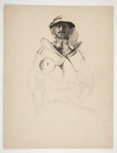 Szkic rycerza w zbroi autorstwa Edwin Austin Abbey