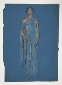 Szkic kobiety - studium kostiumu do spektaklu? autorstwa Edwin Austin Abbey