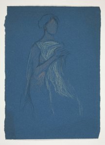 Szkic kobiety - studium kostiumu do spektaklu? autorstwa Edwin Austin Abbey