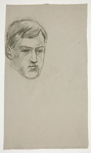 Szkic młodego mężczyzny (niezidentyfikowany opiekun) autorstwa Edwin Austin Abbey