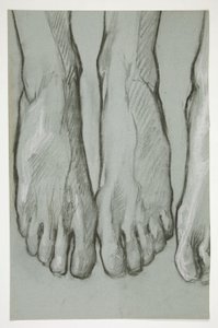 Szkic trzech stóp (recto); Szkic jednej stopy (verso) autorstwa Edwin Austin Abbey