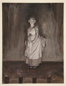 Studium do Epilogu, ilustracja dla Olivera Goldsmitha autorstwa Edwin Austin Abbey