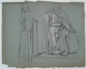Studia dla króla i opiekunów w Hamlecie autorstwa Edwin Austin Abbey