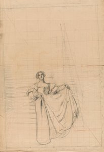 Studium na miarę: Kobieta w stroju renesansowym. autorstwa Edwin Austin Abbey