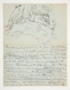 Study for The Quest of the Holy Graal (seria piętnastu obrazów dla Biblioteki Publicznej w Bostonie, ukończona w 1901 r.): studium draperii autorstwa Edwin Austin Abbey