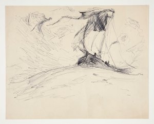 Study for The Quest of the Holy Graal (seria piętnastu obrazów dla Biblioteki Publicznej w Bostonie, ukończona w 1901) autorstwa Edwin Austin Abbey
