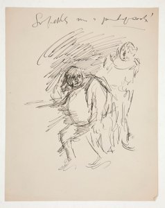 Studiuj niezidentyfikowaną sztukę Szekspira, prawdopodobnie Falstaff autorstwa Edwin Austin Abbey