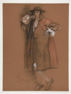 Przestudiuj rysunek po lewej stronie w autorstwa Edwin Austin Abbey