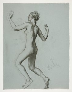 Studium dla liczby 10 rano w autorstwa Edwin Austin Abbey