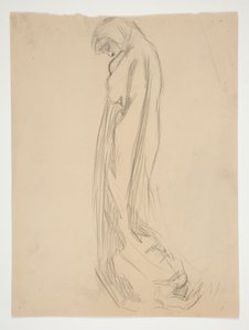 Studium dla figury 10 pm in autorstwa Edwin Austin Abbey