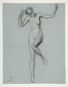 Studium dla figury godziny 16 w autorstwa Edwin Austin Abbey