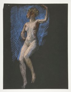 Studium dla figury godziny 16 w autorstwa Edwin Austin Abbey