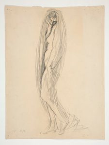 Studium dla liczby o godzinie 19:00 dla autorstwa Edwin Austin Abbey