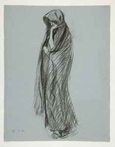 Studium dla figury 20:00 w autorstwa Edwin Austin Abbey