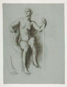 Studium dla postaci Geniusza Stanu, w autorstwa Edwin Austin Abbey
