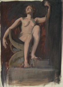 Studiuj postać Geniusza Pensylwanii w autorstwa Edwin Austin Abbey