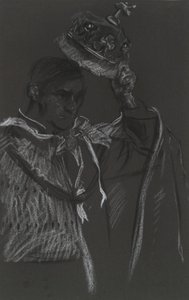 Studium Peer do koronacji Edwarda VII autorstwa Edwin Austin Abbey
