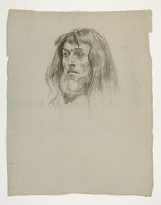 Studium głowy króla Artura autorstwa Edwin Austin Abbey