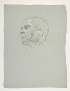 Studium głowy dla króla Artura autorstwa Edwin Austin Abbey