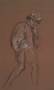 Badanie chodzącego mężczyzny autorstwa Edwin Austin Abbey