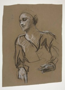 Studium kobiety autorstwa Edwin Austin Abbey