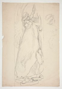 Studium anioła (na witraż? na sufit?) autorstwa Edwin Austin Abbey