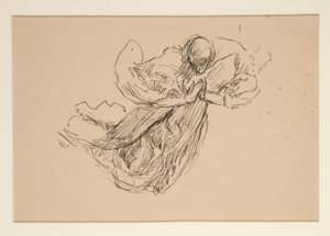 Studium anioła (na witraż? na sufit?) autorstwa Edwin Austin Abbey