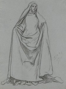 Studium kobiecej sylwetki (verso: męskiej) autorstwa Edwin Austin Abbey