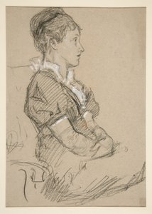 Studium siedzących kobiet (pani Abbey?) autorstwa Edwin Austin Abbey
