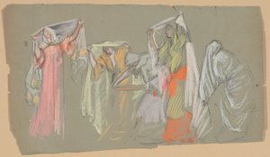 Studium cnót w niewoli, na przykład autorstwa Edwin Austin Abbey