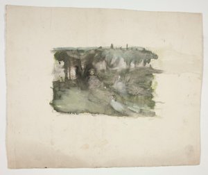 Badanie gęsiej dziewczyny. autorstwa Edwin Austin Abbey