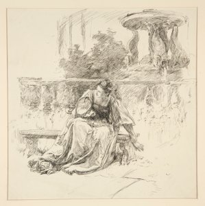 Podarty list z aktu I, scena II, Dwóch dżentelmenów z Werony autorstwa Edwin Austin Abbey