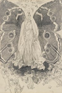 Titania, ilustracja do aktu II, scena II, Noc przesilenia letniego autorstwa Edwin Austin Abbey