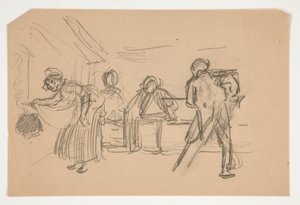 Niezidentyfikowana ilustracja dla Olivera Goldsmitha autorstwa Edwin Austin Abbey