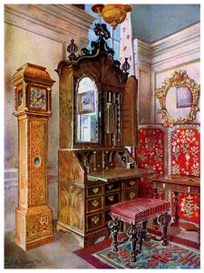 Zespół mebli z początku XVIII wieku, 1910 r.