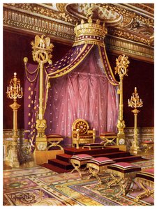 Sala tronowa w Pałacu Fontainebleau, Francja, 1911-1912.