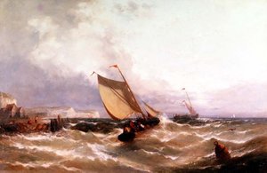 Łodzie rybackie u wybrzeży autorstwa Edwin Hayes