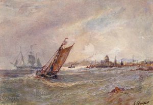 St Peter Port, Guernsey (druk kolorowy) autorstwa Edwin Hayes