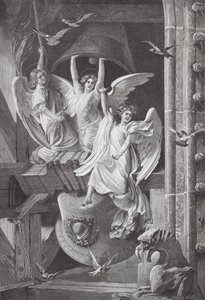 Dzwonki bożonarodzeniowe (kolorowa litografia) autorstwa Edwin Howland Blashfield