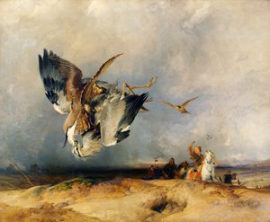 Hawking w dawnych czasach, ok. 1831 r. (olej na płótnie) autorstwa Edwin Landseer