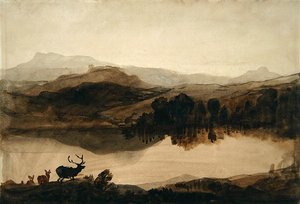 Szkic do „Wyzwania” (pranie na papierze) autorstwa Edwin Landseer
